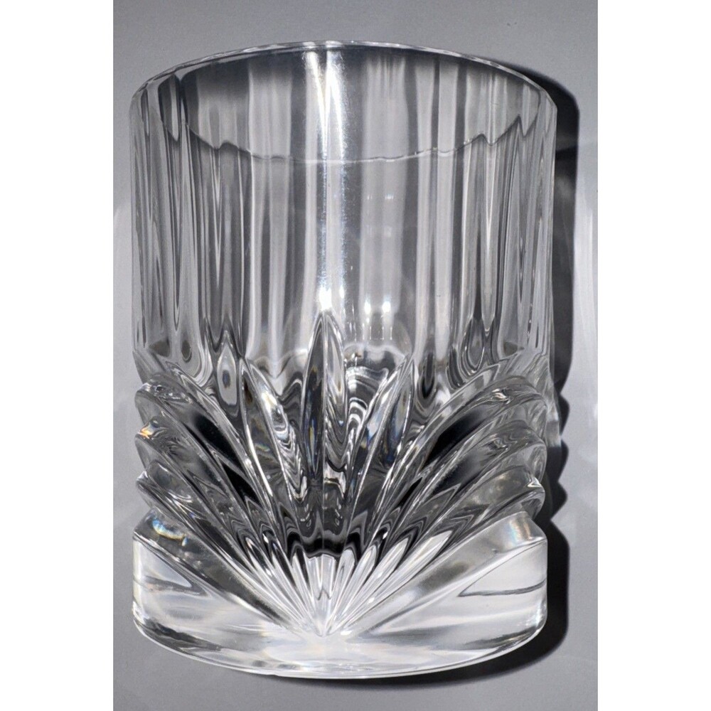 Royal Crystal Rock Aurea Double Old Fashioned Glass 24% Lead Crystal From Italy